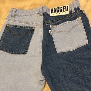 The Ragged Priest High Rise Contrast Denim Jeans